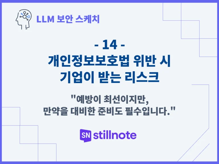 개인정보보호법 위반 시 기업이 받는 리스크
